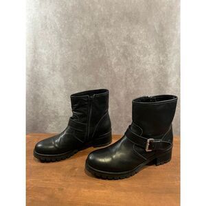 Bronx Motorcycle Vegan Leather Boots Platform size 40 / 8.5-9